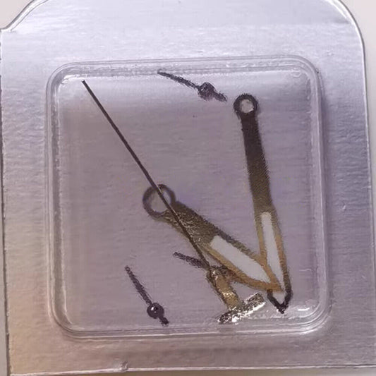 Aiguilles de montre avec garniture argentée et luminescentes vertes, adaptées au mouvement ETA G10.211 G10.212