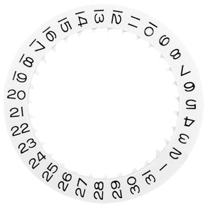 White Special Font Date At 9 Date Disk Wheel Date Wheel for Miyota 8215 Movement