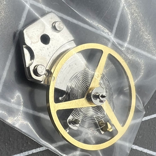 Balance wheel with splint for China Made Dandong 7750 watch movement, 28800 frequency precision.