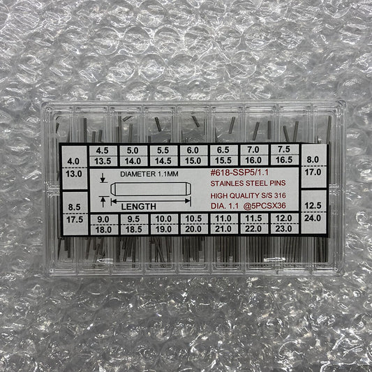 Uhrenarmbandstifte 316# Edelstahl Verbindungsstifte für Uhrenarmbänder 180 Teile/Box