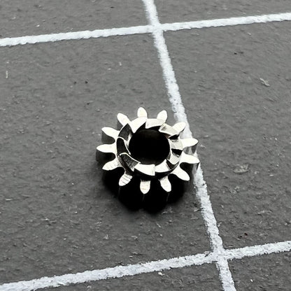 Silver winding pinion for ST3600 ETA6497 watch movement, durable replacement for accurate watch repairs