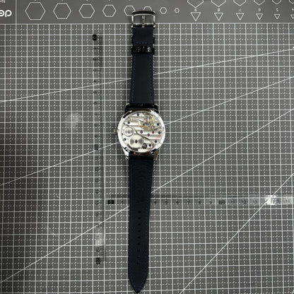 42mm Men Watch Seagull ST3600 Manual Chain Up Mechanical Movement