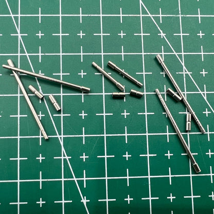 AB-638NTWP stainless steel notched watch band tube with pins for secure watch band attachment.