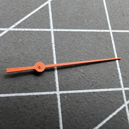 Orange small second hand for NH35A/NH36A Seiko-compatible watch movements, ideal for SKX007/SRP777 models.