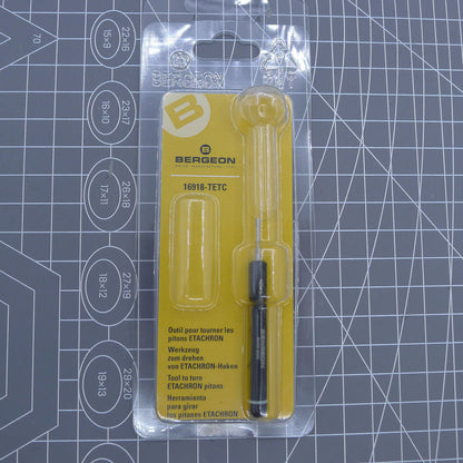 Bergeon 16918-TETC precision screwdriver for turning ETACHRON pitons, ideal watch accessory tool.