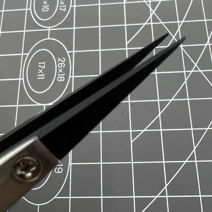 Pince à épiler en acier inoxydable, tête en fibre de carbone, outil de réparation de montres 