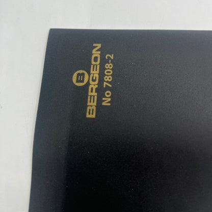 Bergeon 7808-N-01 black anti-skid bench mat, 320x240x2mm, protecting watch repair workspace surface.