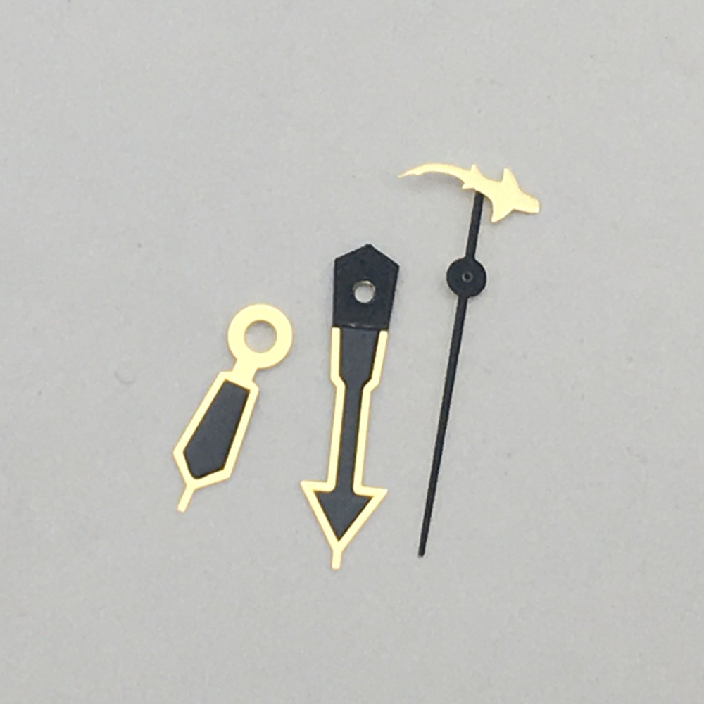 Precision 9.5x12.5x12.5mm SKX007 A47 watch hands set for NH35A/NH36A, ideal for mechanical watch repair.