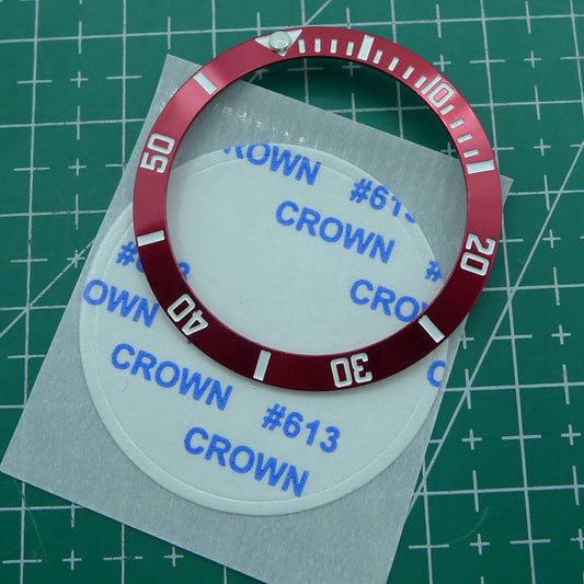 Großhandel 38mm Uhr Lünette Keramik Hang Rot Ring Silber Schrift Grün Leuchtende 