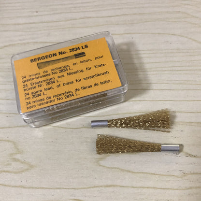 Pack of 5/10/24PCS New Bergeon 2834-LS Scratch Brush Brass Refills
