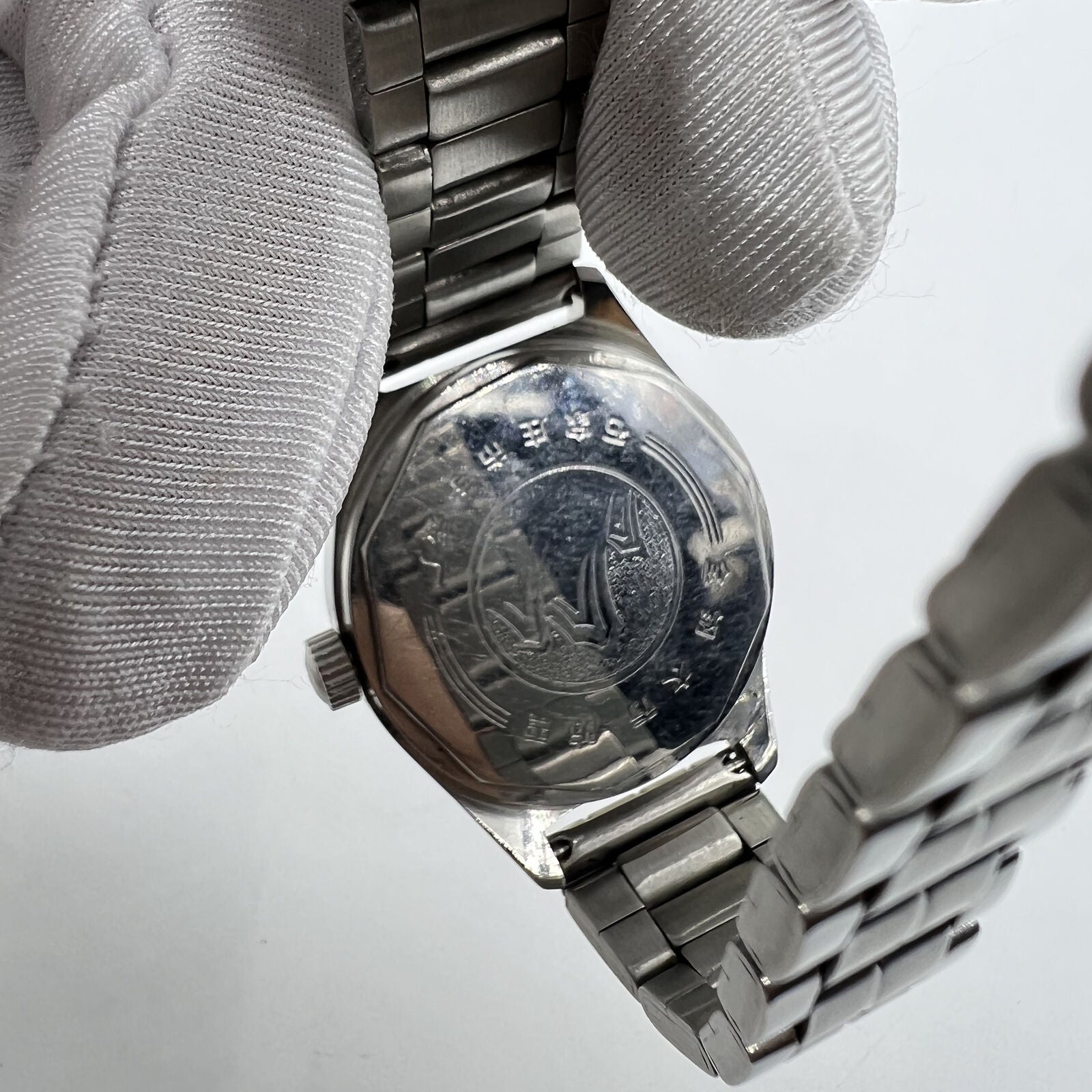 32mm Chinese Taihang manual watch with black dial, golden markers, and 17 jewels precision movement.