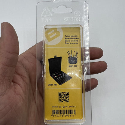 Bergeon 30081-080 ergonomic screwdriver �0.80 mm for precise watch repair and accessory adjustments