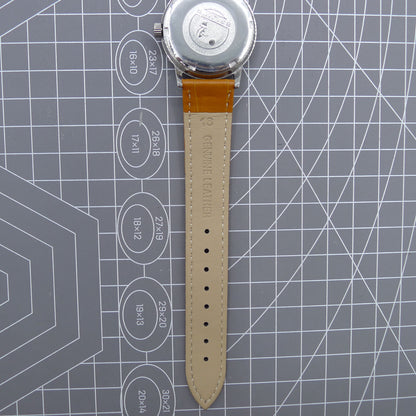 Beijing 36mm Double Rhomb watch with silver case, silver nail strap, manual mechanical movement for precise timekeeping