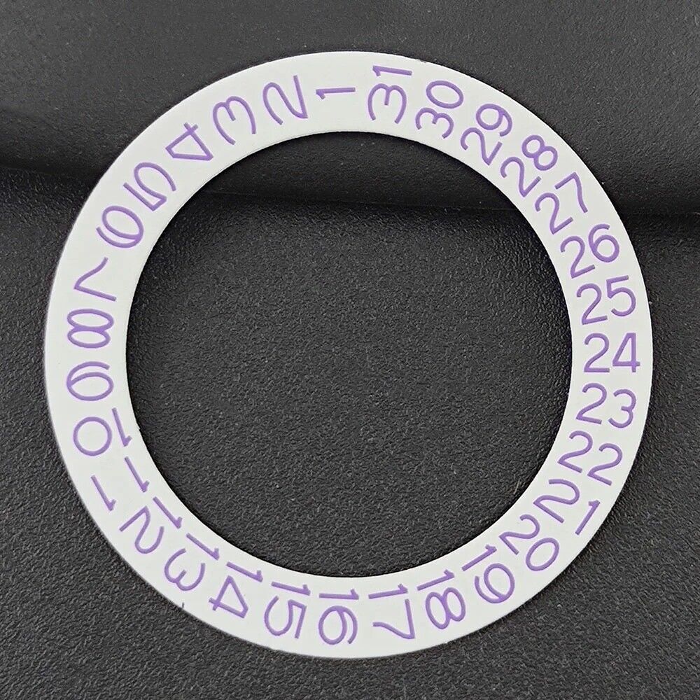 Purple date disk overlay for NH35 NH36 watch movement, adding stylish customization.