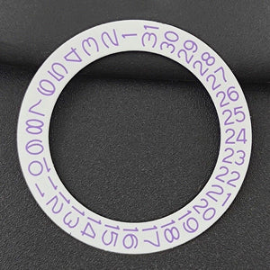 White Background Purple Character Date Disk Date Wheel Overlay for NH35 NH36