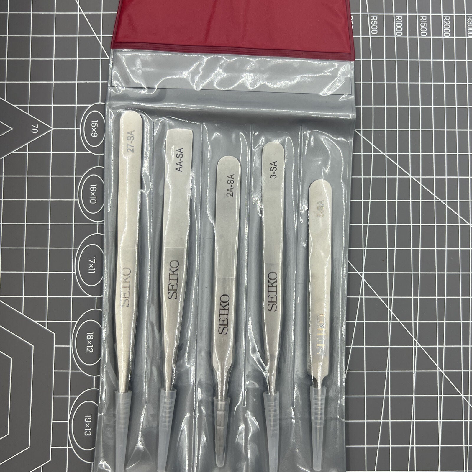 Non-magnetic stainless steel tweezers for precise watch repair, Japan-made 7024.