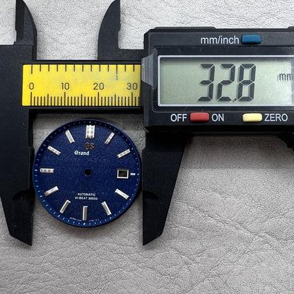 Blaues Zifferblatt Datejust 33mm ohne Leuchten für NH35 NH36 Uhrwerk geeignet