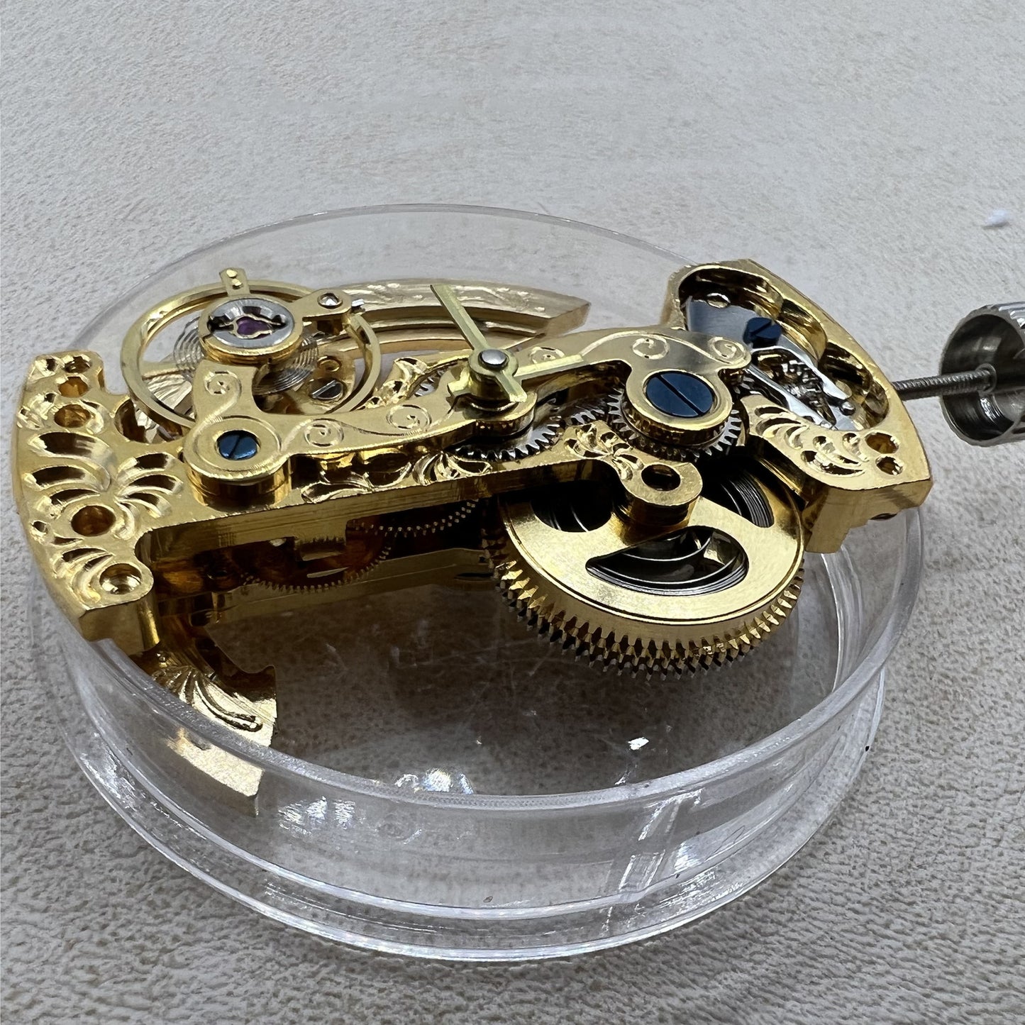 Automatikwerk LG0806B Goldenes Rechteck Skelett Unwucht Rad Mechanisch