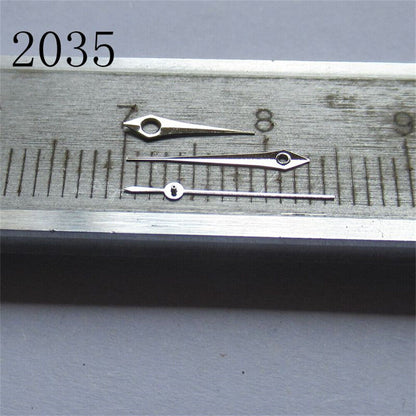 Uhrzeiger-Set ohne Leuchtmasse, silberfarben, lang, für Miyota 2035, 2115, 2105, 2305 Uhrwerk 