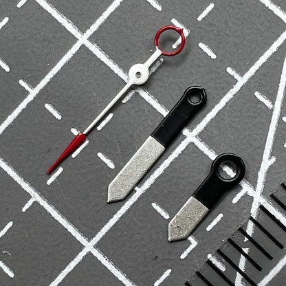 2er Set schwarze weiße Zeiger für Miyota 2035 Quarzuhrenwerk P1-H4-C111
