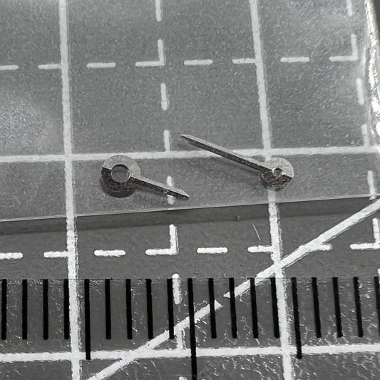 Silver watch hands set for Hattori Epson VX10 movement, 3.5X5.0mm, perfect for watch repairs and accessories.