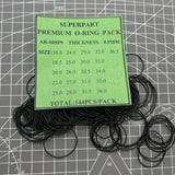 0.9mm Thickness 21 Sizes 144pcs Waterproof O Ring Kit Watch Back Gasket Washers