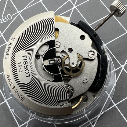 Genuine ETA C01.211 Swiss Made Chronograph Mechanical Movement 1853 White Dial
