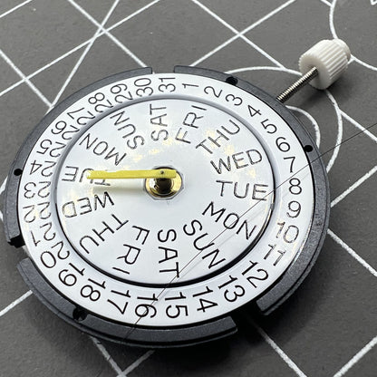 ISA317 quartz watch with 3 hands and double calendar display, ideal for stylish timekeeping.