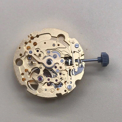 Neu Miyota 82S0 Golden/Silber Überzogene Hohl Japan Automatische Mechanische Bewegung