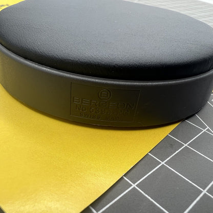 Swiss Bergeon 5394-PG 80mm cushion watch case with soft padding for secure watch storage and protection.