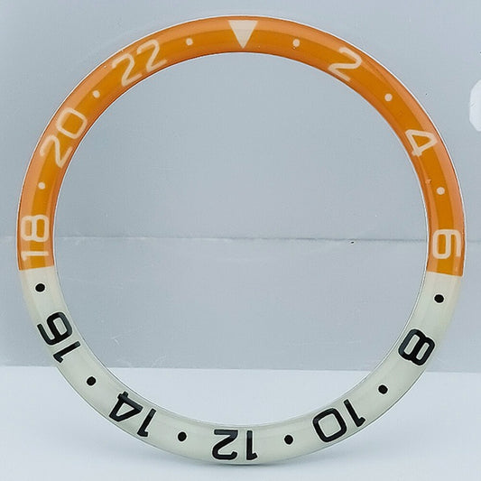 38 mm Hellorange/Gelb Harz + Legierung Blau Lume Uhrenlünette für SKX007 SKX011