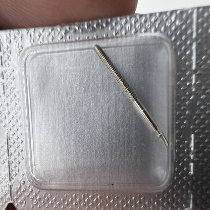 Watch winding stem for ETA 255.112/255.441 movements, enabling precise time adjustments.