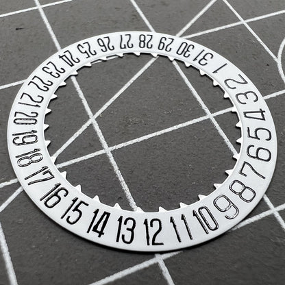 2 Stück weiße Datumsring Scheibe für Miyota 9015 Uhrwerk Datum bei 6