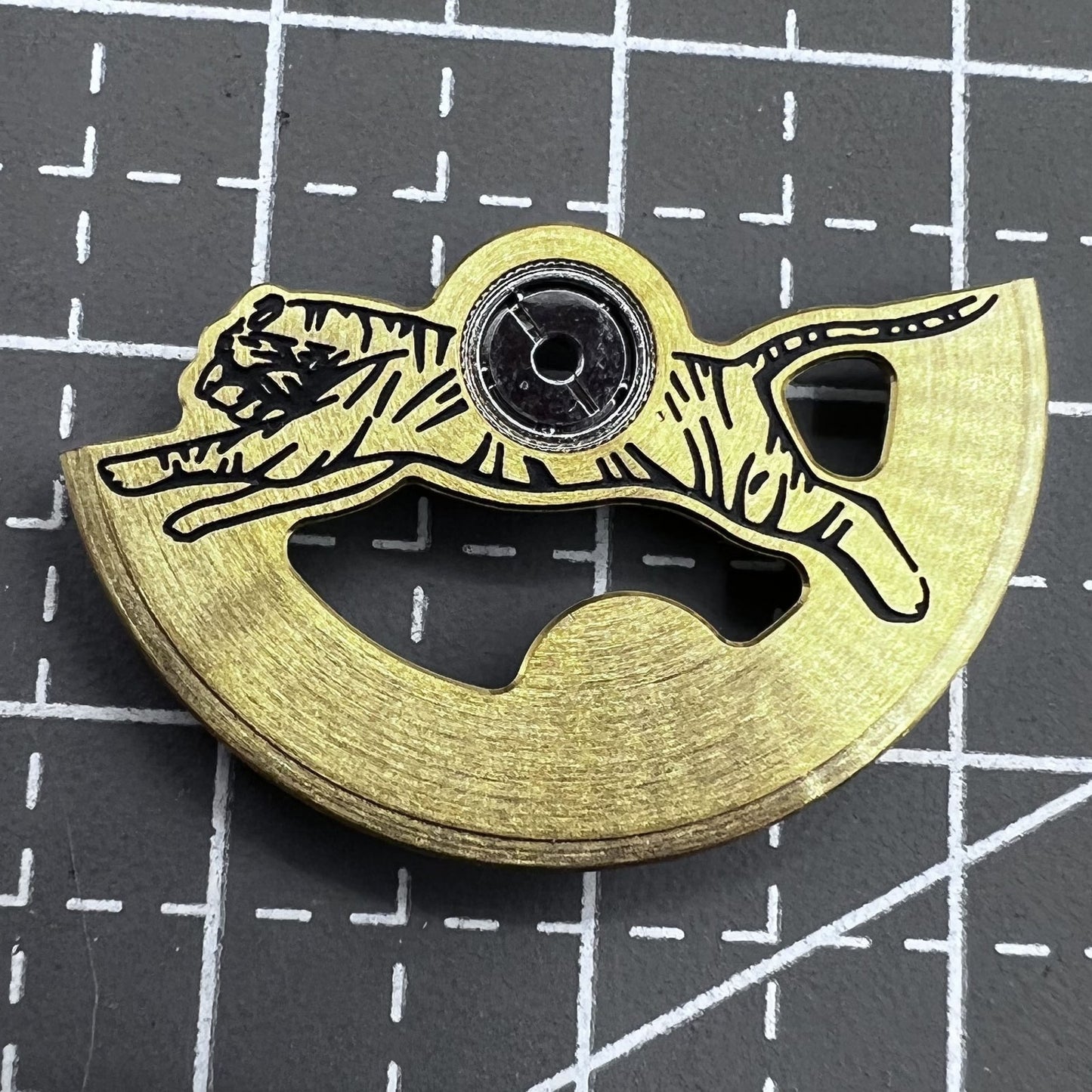 Grauer Tiger Gravierter Rotor Oszillierendes Gewicht für Seiko NH35 NH36 Uhrwerk