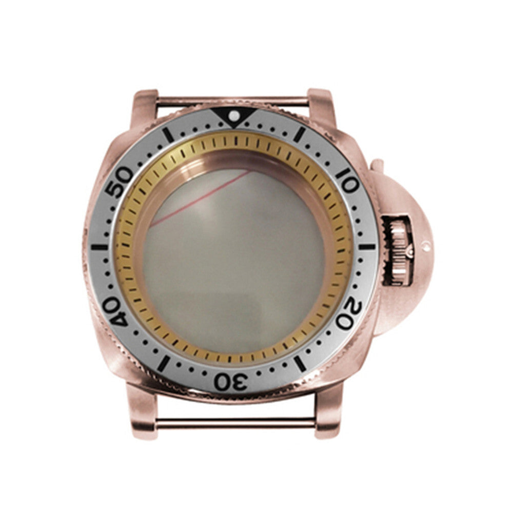 42mm Stainless Steel PVD Rose Goden Watch Case for NH35/NH36/4R/7S Movement