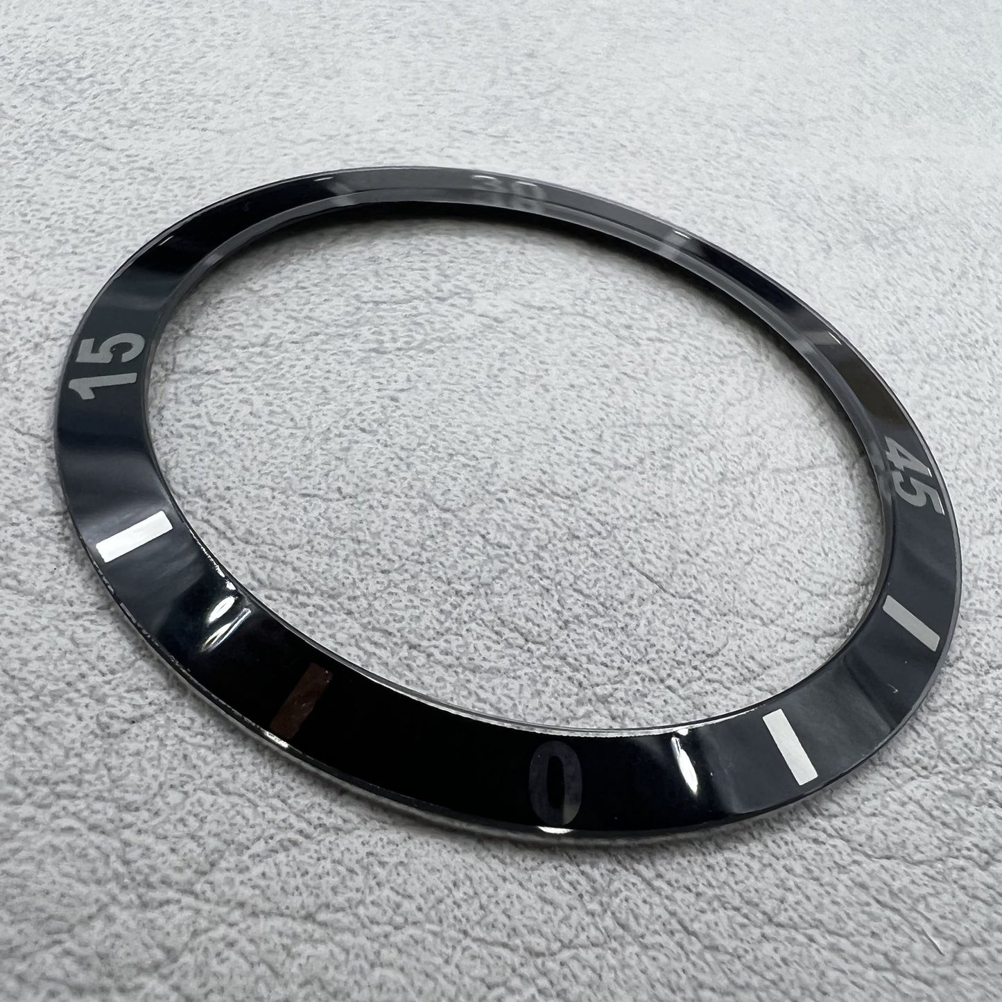 2 Stück 36mm schwarze Keramik Ziffern Lünette für Herren Damen Uhren