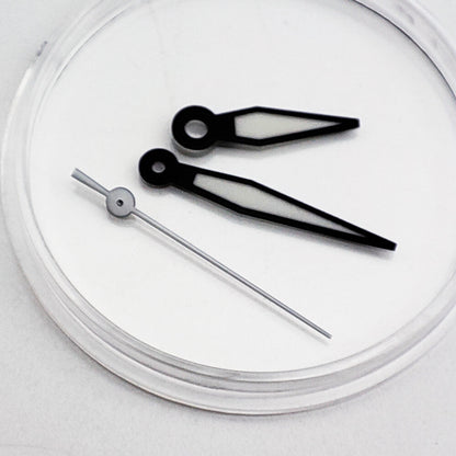 Aiguilles de montre lumineuses vertes Pilot 10 x 15 x 15 mm pour mouvement NH35A/NH36A/8215