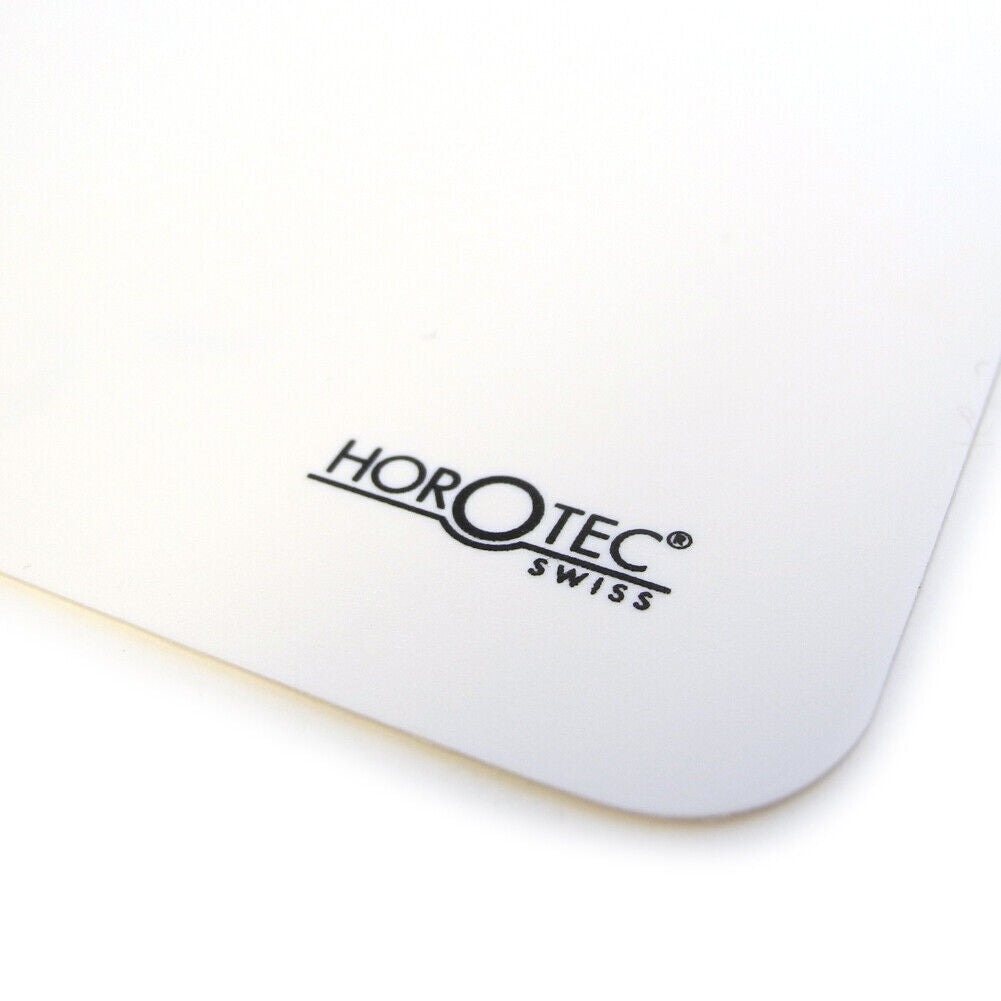 Horotec MSA24.207 white adhesive watch repair bench mat, 350x240mm, durable surface for precise tool placement