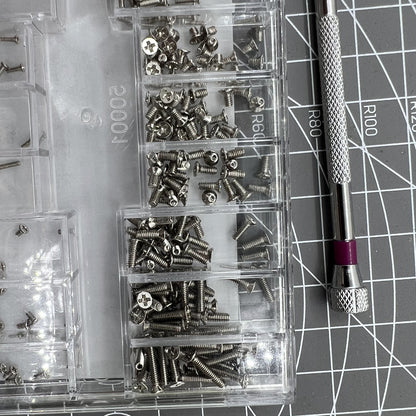18 Spezifikationsschrauben Befestigungsschrauben Schmuckglas Uhrenreparaturteilsortiment