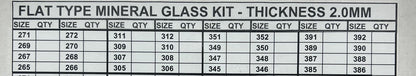 2.0mm Thick 32pcs Flat 26.5-39.2mm Round Watch Glass Mineral Crystal Replacement