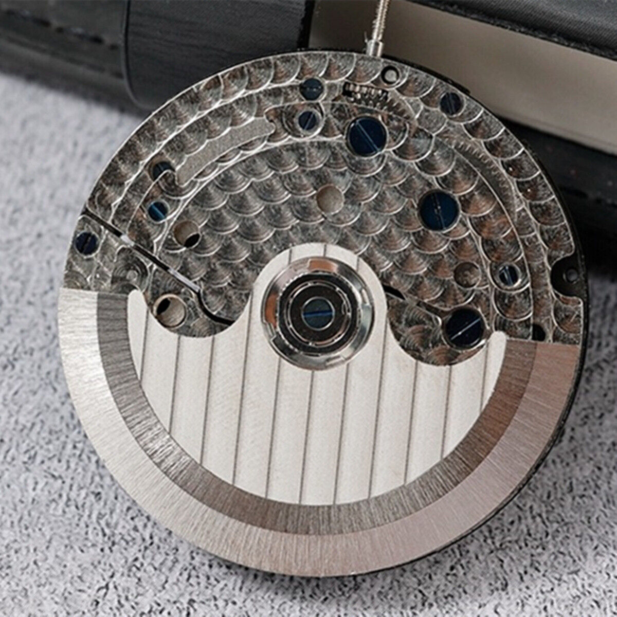 Black Shanghai watch accessory featuring multifunctional automatic mechanical movement and double flywheel design for precision timekeeping.