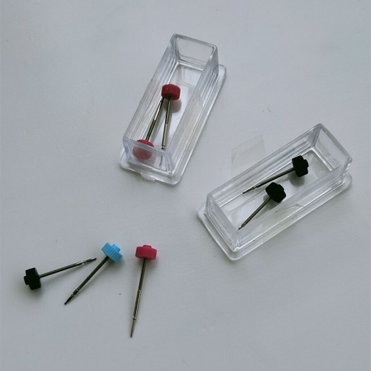 36pcs Swiss Made Ronda watch stems assortment AM-641 for precise watch repair and accessories.