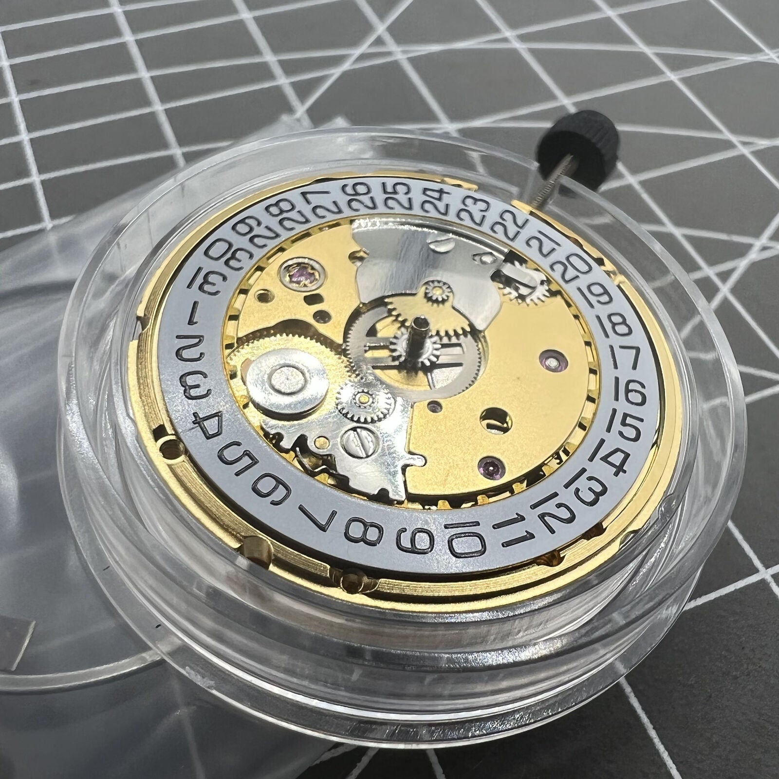 Golden PT5000 automatic watch movement with ETA2824/SW200, perfect for precise watch accessory repairs.