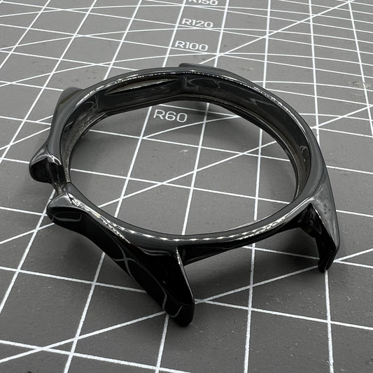 Black ceramic watch case replacement for men's Chanel J12, durable and stylish accessory for watch repair.