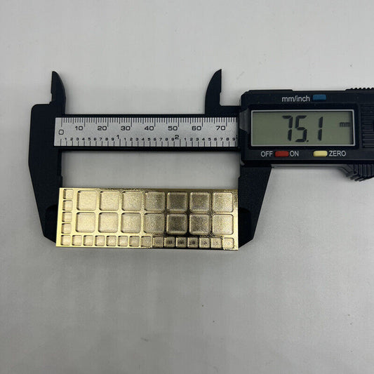 Copper golden tray container with 75mm square grids, ideal for organizing screws in watch repair kits.