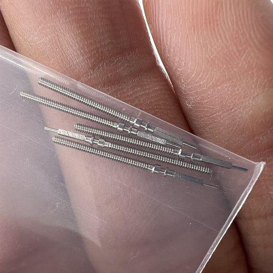 Omega watch winding stem for models 560-565, precise spare part for smooth time adjustment.