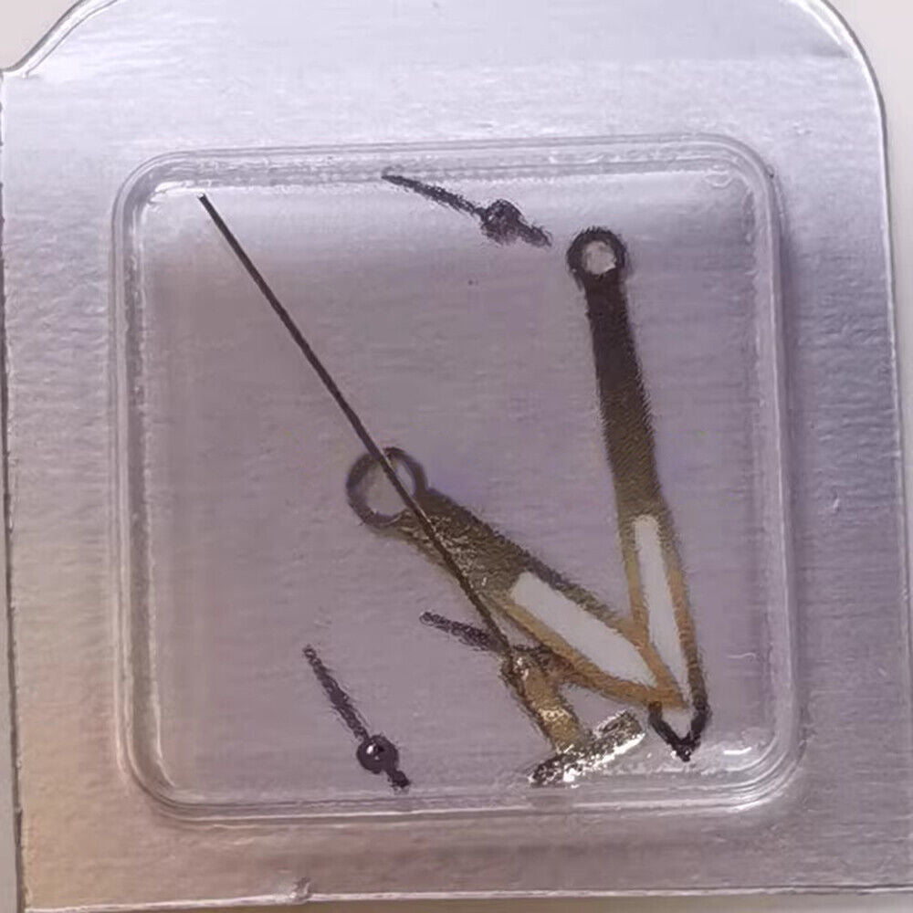Aiguilles de montre avec garniture argentée et luminescentes vertes, adaptées au mouvement ETA G10.211 G10.212