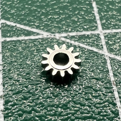 Silver winding pinion for ST3600 ETA6497 watch movement, precise replacement part.