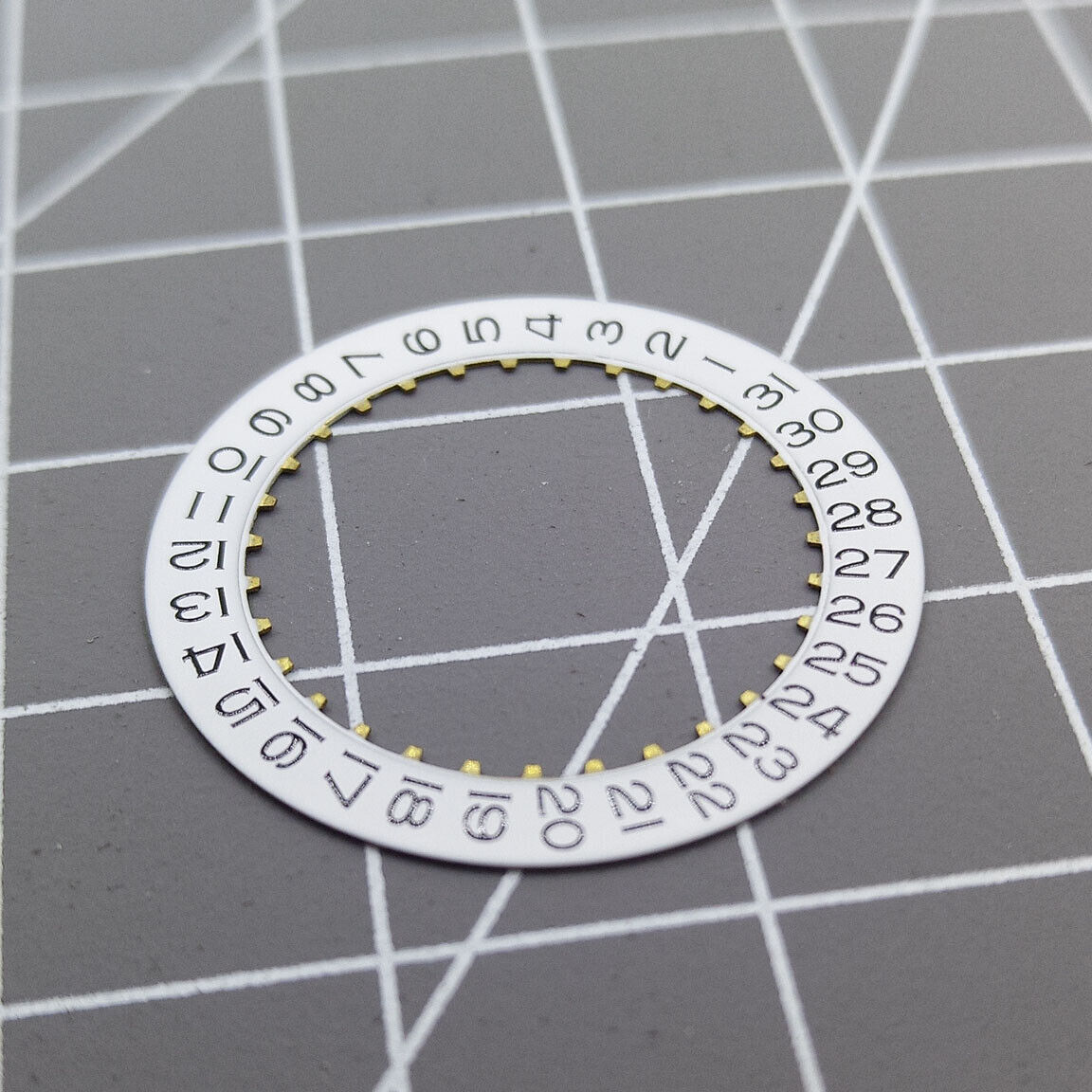 White date disk wheel for ETA2824 movement, compatible replacement part for precise watch date function.