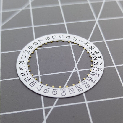 White date disk wheel for ETA2824 movement, compatible replacement part for precise watch date function.